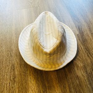 White striped cow boy hat